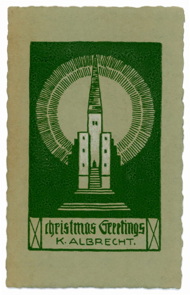 Holiday Card by Kaspar Albrecht, 1932